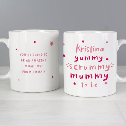 Personalised Yummy Scrummy Mummy To Be Mug Gifts Finder ScentiMelti Wax Melts