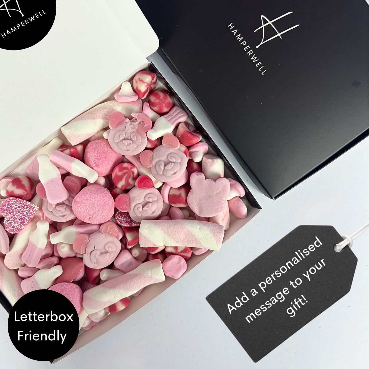 Pink Sweets Letterbox Gift Hamper - ScentiMelti Home Fragrance, Beauty & Gifts UK