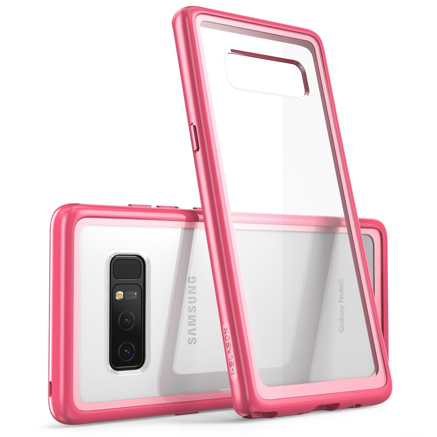 i-Blason Galaxy Note 8 Case, [Scratch Resistant] Clear [Halo Series] Samsung Galaxy Note 8 Hybrid Bumper Case Cover 2017 Release (Pink) - ScentiMelti Home Fragrance, Beauty & Gifts UK