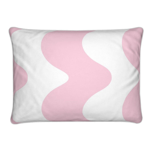 Wavy abstract velvet cushion in candy pink - ScentiMelti Home Fragrance, Beauty & Gifts UK