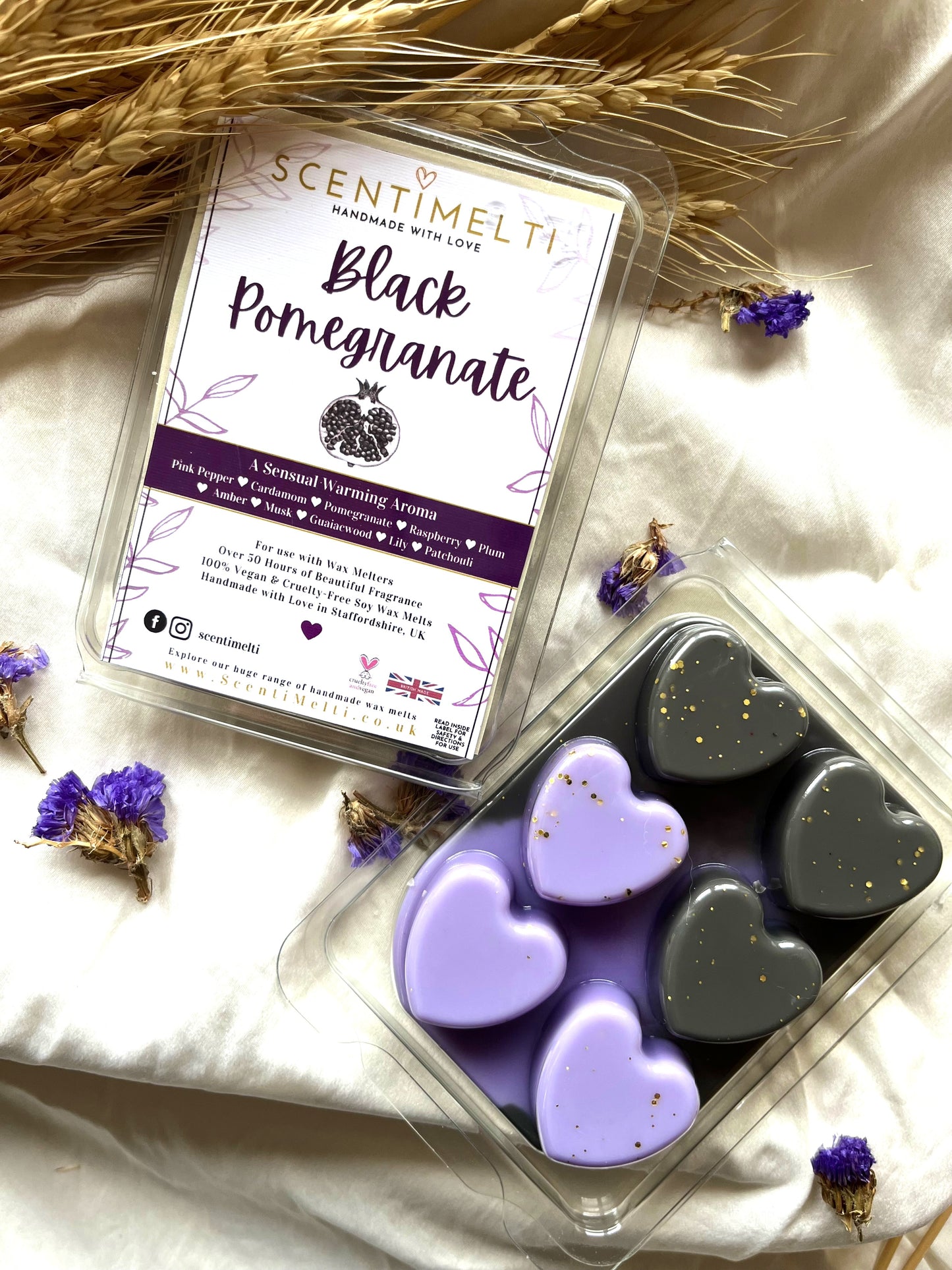 Black Pomegranate Noir Inspired by JM | Soy Wax Melts UK - ScentiMelti Home Fragrance, Beauty & Gifts UK