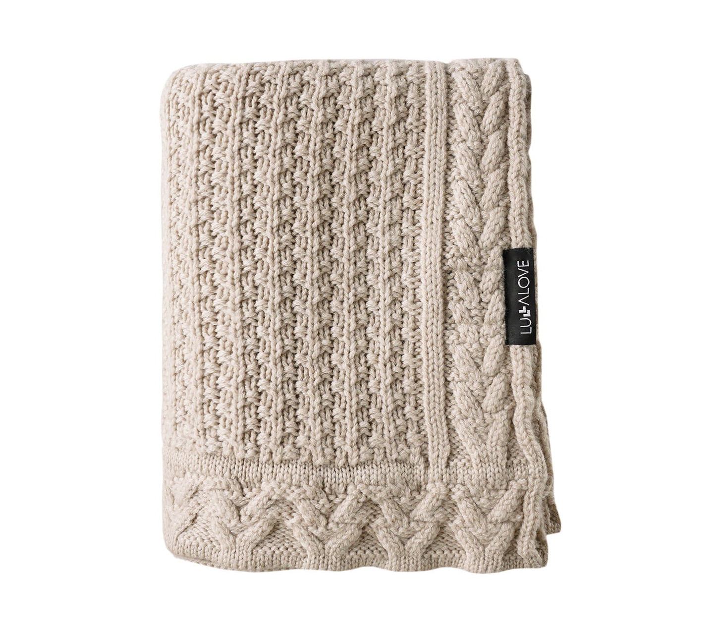 Premium Merino Wool Baby Blanket "Cookie" - Beige - ScentiMelti Home Fragrance, Beauty & Gifts UK