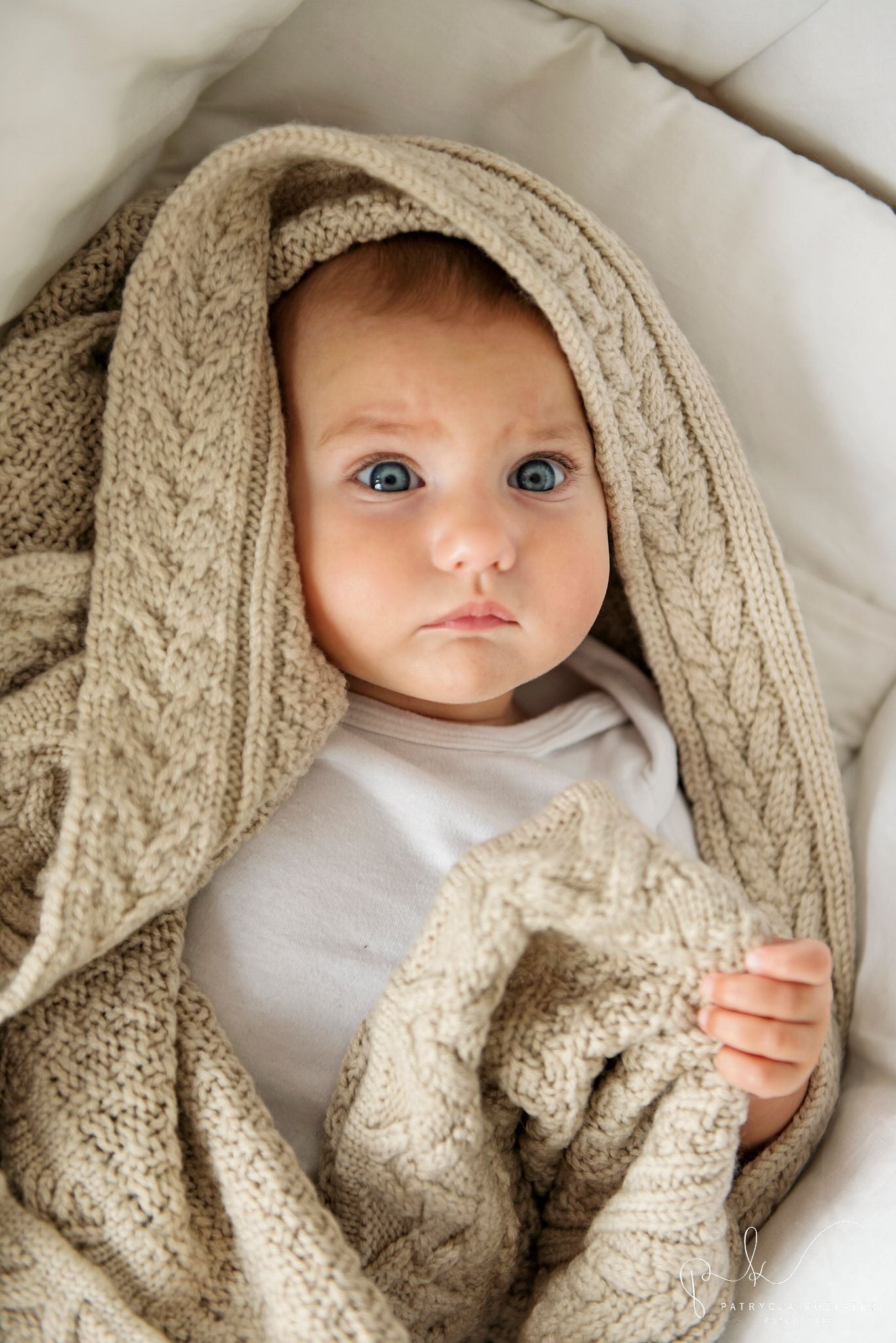 Premium Merino Wool Baby Blanket "Cookie" - Beige - ScentiMelti Home Fragrance, Beauty & Gifts UK