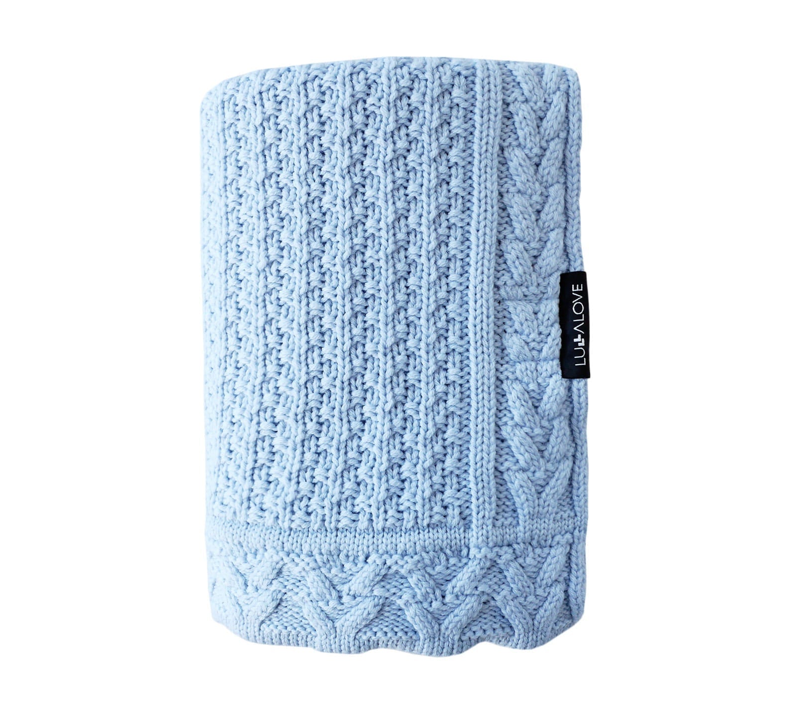 Premium Merino Wool Baby Blanket "Cookie" - Blue - ScentiMelti Home Fragrance, Beauty & Gifts UK