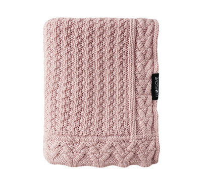 Premium Merino Wool Baby Blanket "Cookie" - Powder Pink - ScentiMelti Home Fragrance, Beauty & Gifts UK