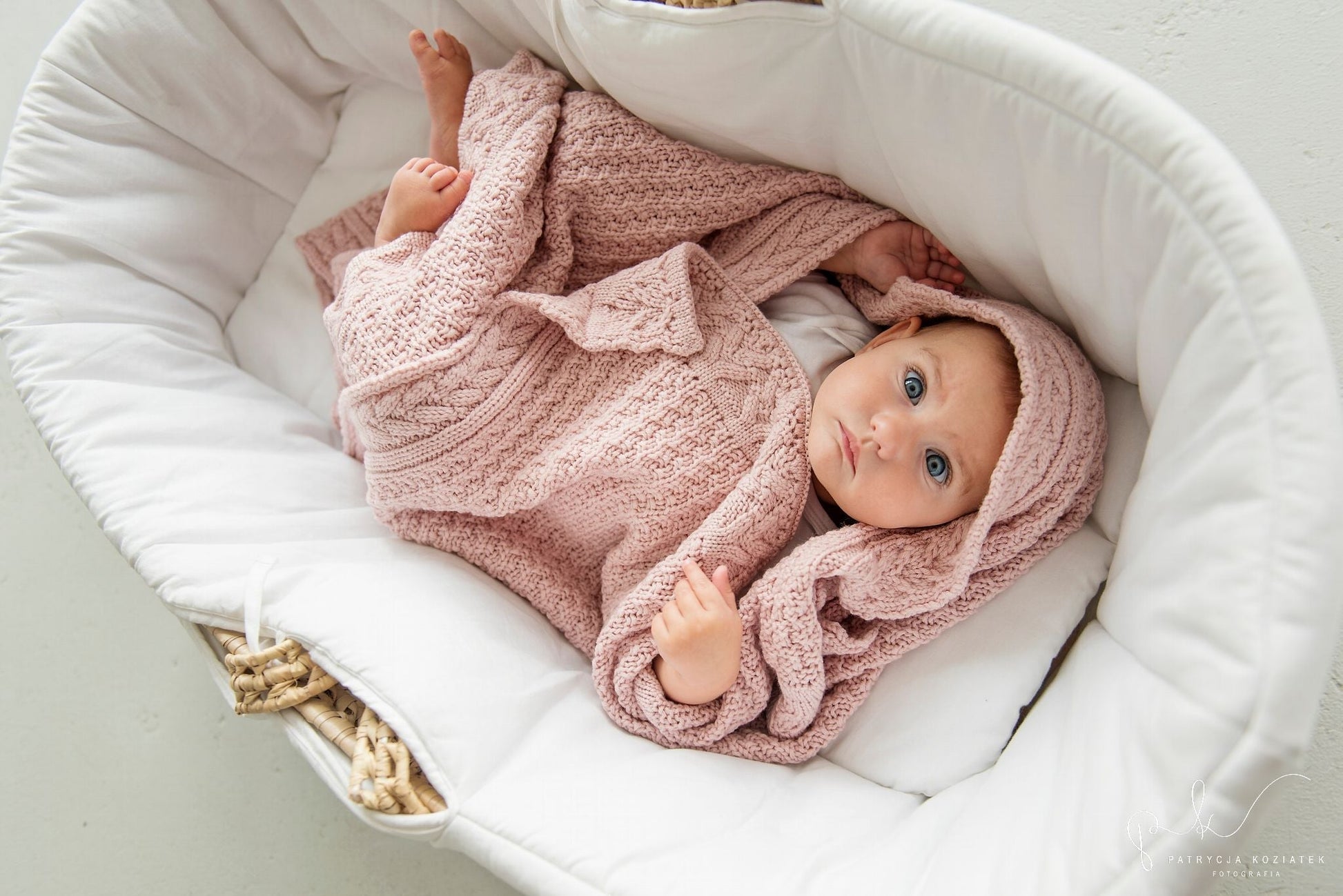 Premium Merino Wool Baby Blanket "Cookie" - Powder Pink - ScentiMelti Home Fragrance, Beauty & Gifts UK