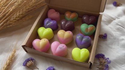 12 Heart Mixed Box of Hearts Gift Set | JM Inspired Fragrance Soy Wax Melts