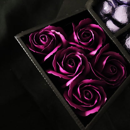 Quality Street Signature Chocolate Bouquet With Purple Roses - ScentiMelti  Quality Street Signature Chocolate Bouquet With Purple Roses