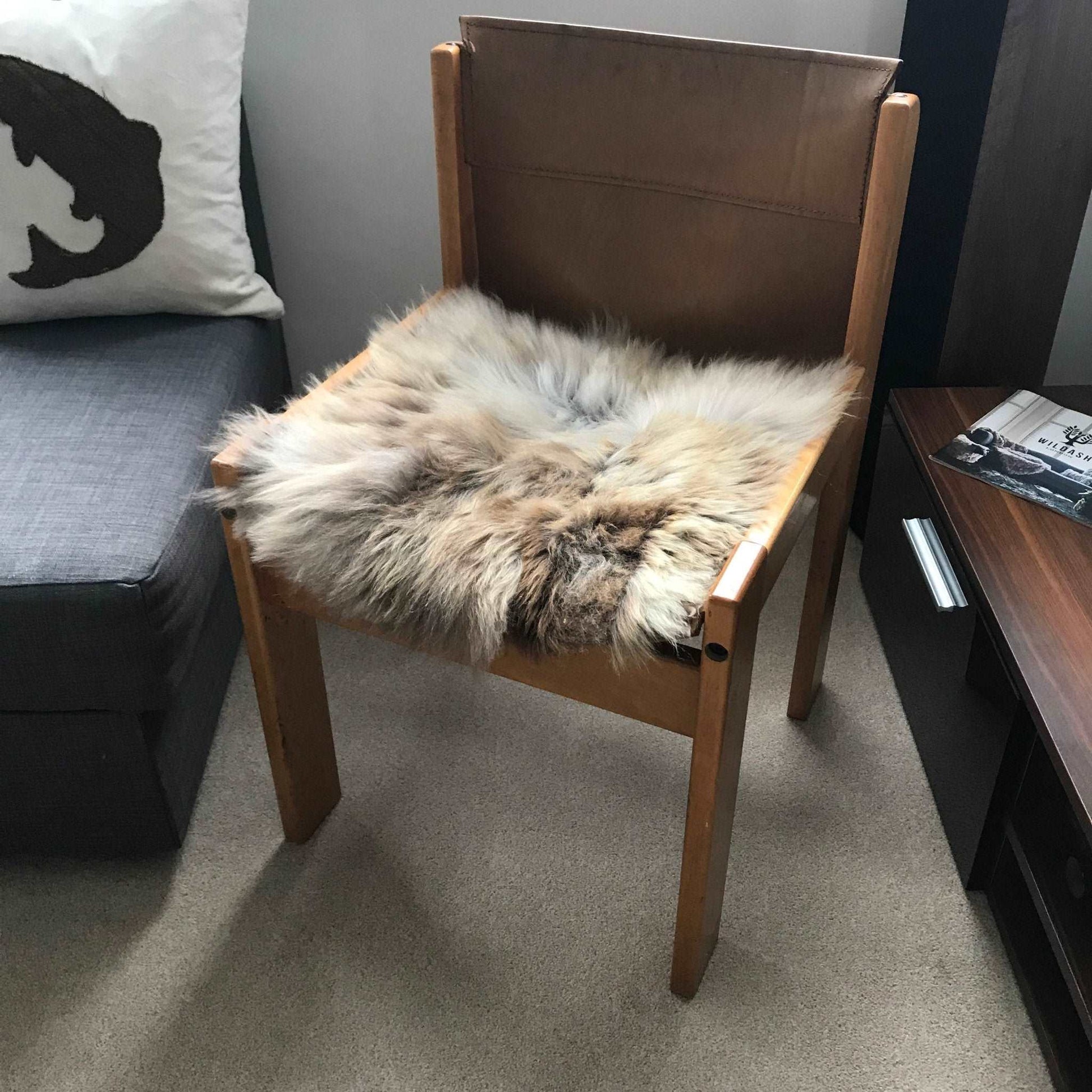 Rare Breed British Sheepskin Seat Cover Natural Melange ::: Square 37cm - ScentiMelti Home Fragrance, Beauty & Gifts UK