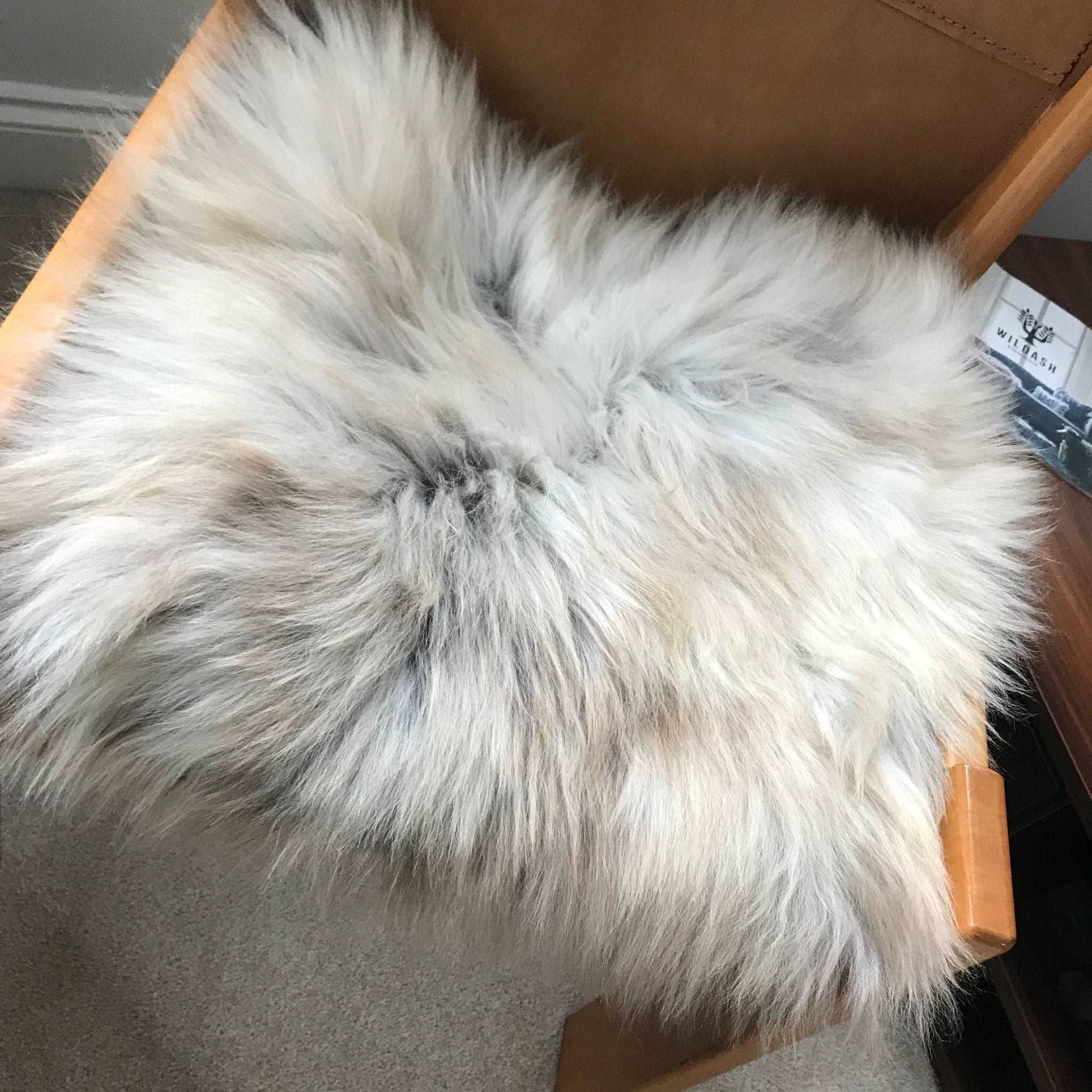 Rare Breed British Sheepskin Seat Cover Natural Melange ::: Square 37cm - ScentiMelti Home Fragrance, Beauty & Gifts UK