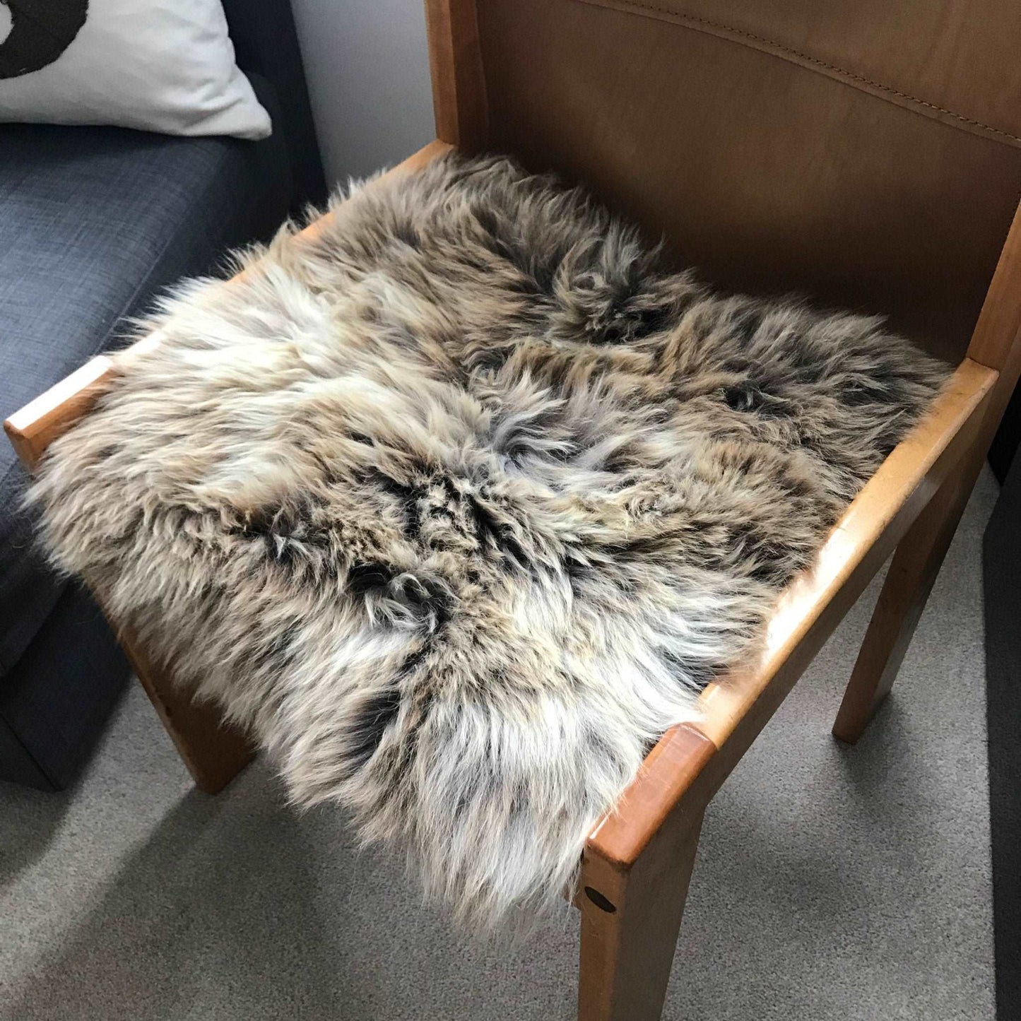 Rare Breed British Sheepskin Seat Cover Natural Melange ::: Square 37cm - ScentiMelti Home Fragrance, Beauty & Gifts UK