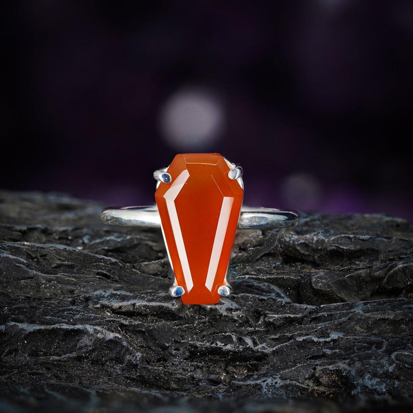 Gemstone Coffin Ring LunaLuxDesign ScentiMelti Wax Melts