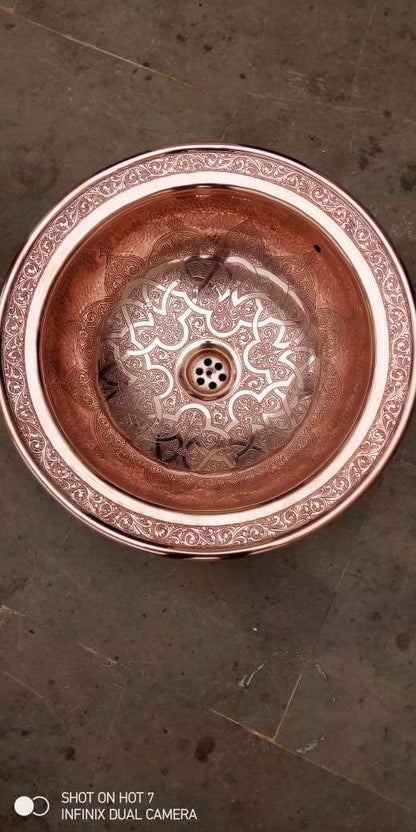 Copper copper sink, handmade Moroccan sink Moulouda Home ScentiMelti Wax Melts