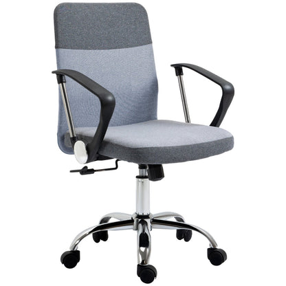 Office Chair gaming chair Linen Fabric Swivel Computer Desk Chair Home Study Adjustable Chair with Wheels, Grey - ScentiMelti Home Fragrance, Beauty & Gifts UK