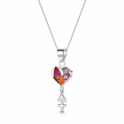 Sagittarius Necklace - Sterling silver pendant with real flowers & a zodiac charm.  More Options... - ScentiMelti Home Fragrance, Beauty & Gifts UK