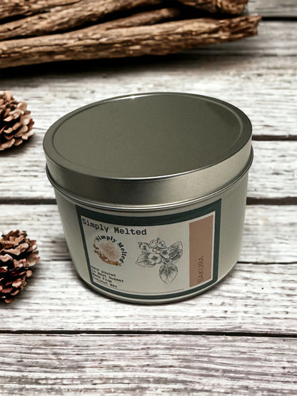 Sakura Three Wick Tin Candle - ScentiMelti Home Fragrance, Beauty & Gifts UK