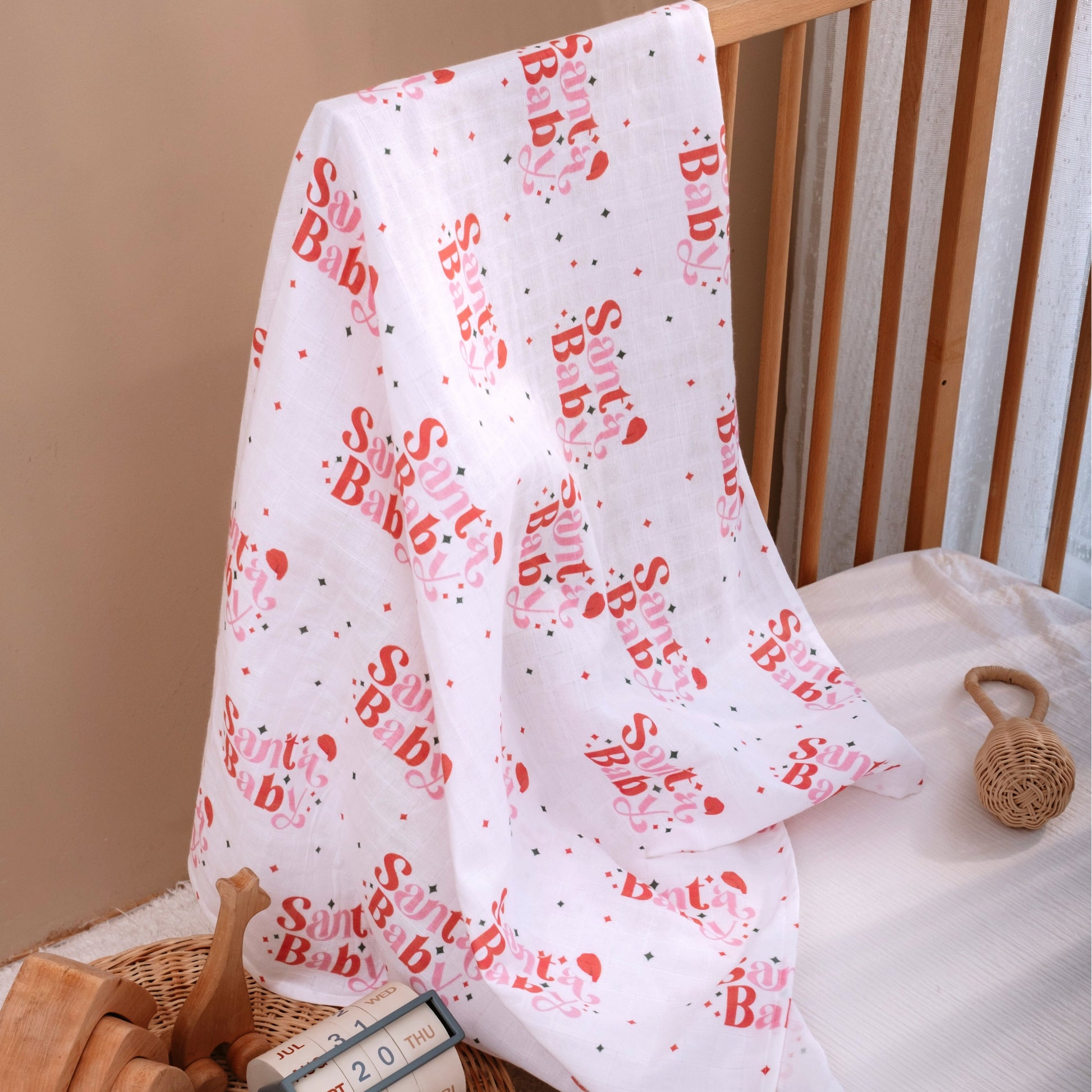 Baby Muslin Swaddle Blanket Christmas Baby Gift - Santa Baby geople home & baby london ScentiMelti Wax Melts