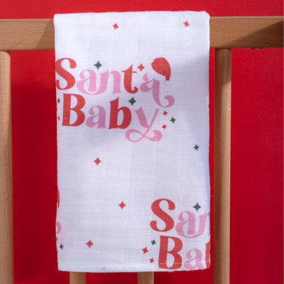 Baby Muslin Swaddle Blanket Christmas Baby Gift - Santa Baby geople home & baby london ScentiMelti Wax Melts