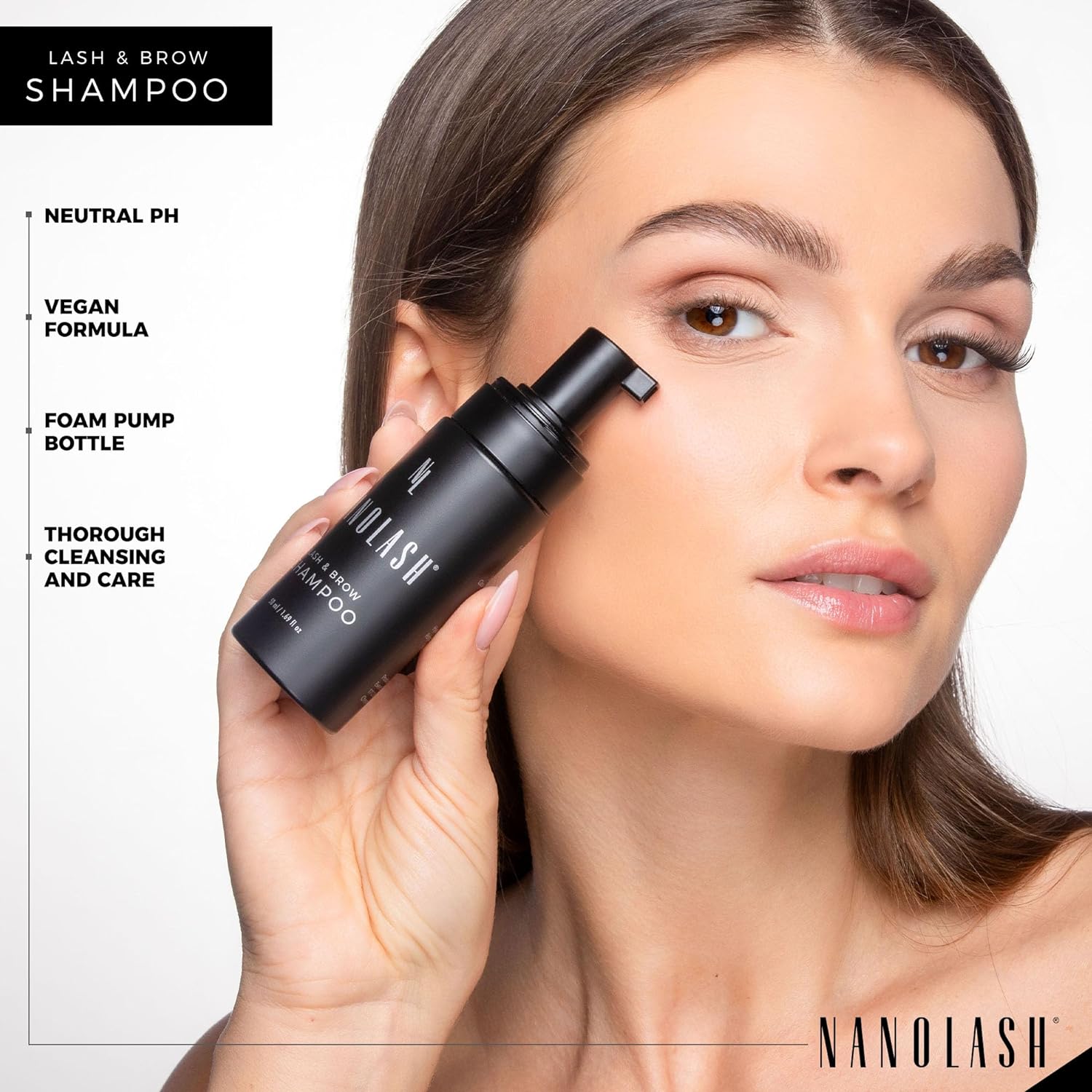 Nanolash Lash & Brow Shampoo 50 ml - cleansing shampoo for eyelashes and eyebrows, eyelash foam, eyelash extension cleanser Beauty Goddess ScentiMelti Wax Melts