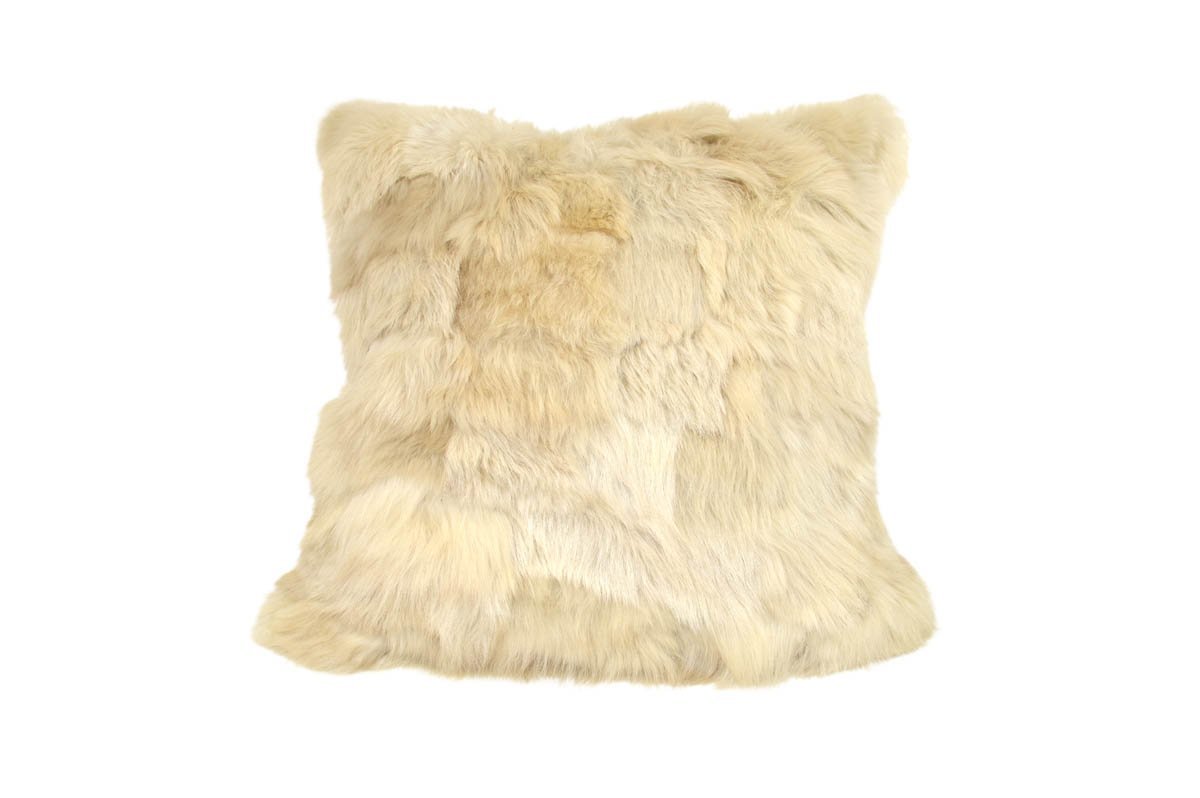 Shearling Cushion Square 45cm Clotted Cream & Sandstone Merino Wool - ScentiMelti Home Fragrance, Beauty & Gifts UK