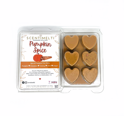 Pumpkin Spice Heart Clamshell Wax Melts - ScentiMelti  Pumpkin Spice Heart Clamshell Wax Melts