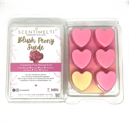 Blush Peony Suede Wax Melts Inspired by JM - ScentiMelti  Blush Peony Suede Wax Melts Inspired by JM