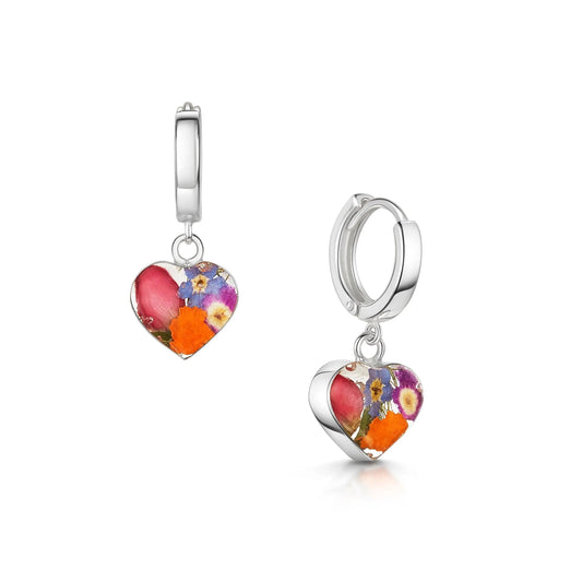 Silver Huggie Earring - Mixed - Heart - ScentiMelti Home Fragrance, Beauty & Gifts UK