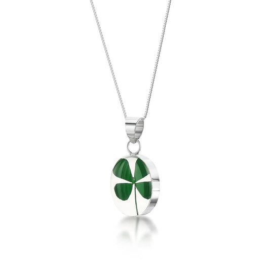 Sterling Silver Four-Leaf Clover Pendant | Good Luck Gift | Shrieking Violet® - ScentiMelti Home Fragrance, Beauty & Gifts UK