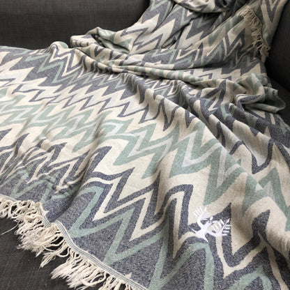 Sirocco Organic Cotton Jacquard Weave Throw Wildash London ScentiMelti Wax Melts