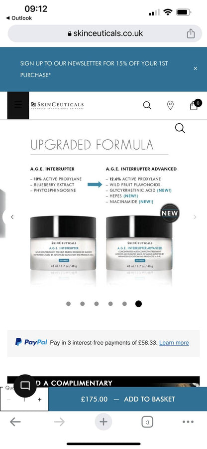 SkinCeuticals A.G.E. - Interrupter Advanced Moisturiser - ScentiMelti Home Fragrance, Beauty & Gifts UK