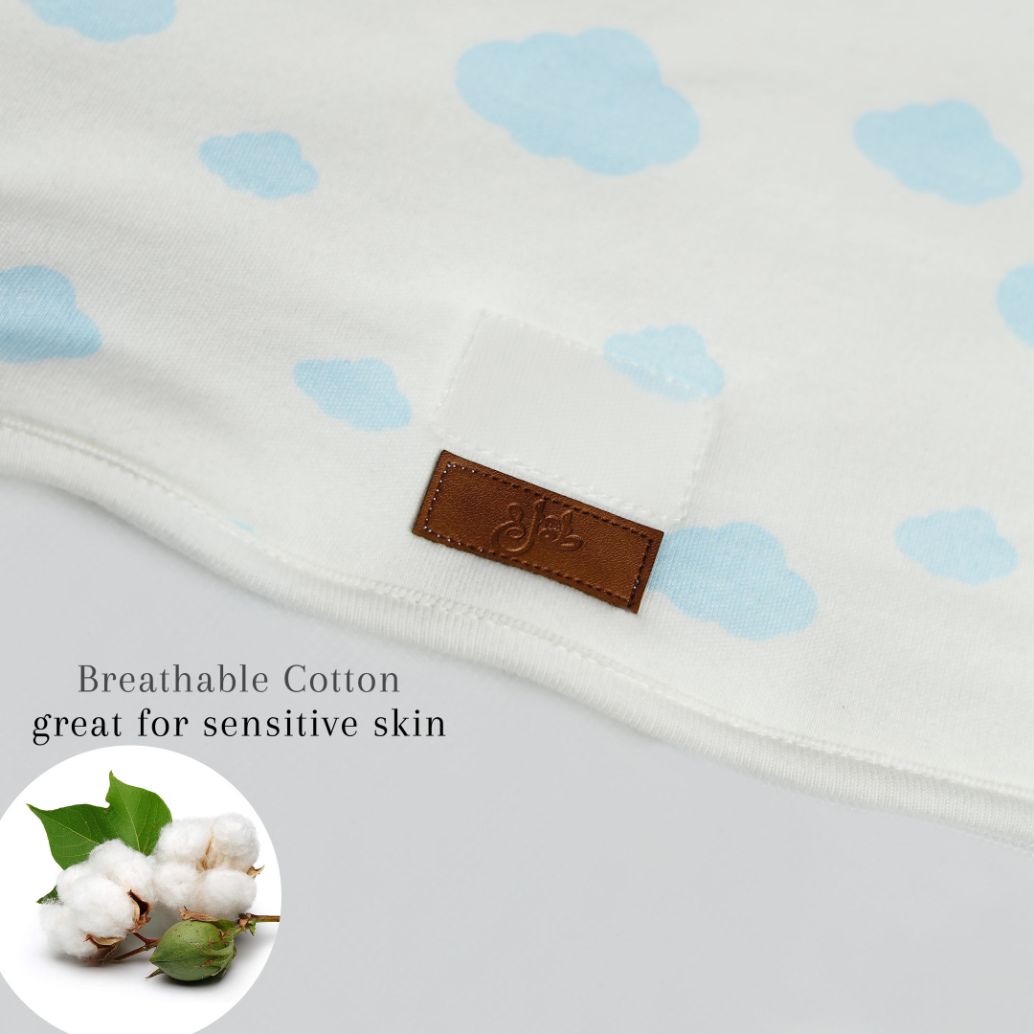 Light Blue Clouds Baby Sleeping Bag Cotton Passion UK ScentiMelti Wax Melts