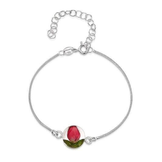 Miniature Rose snake chain bracelet by Shrieking Violet® Round Charm - ScentiMelti Home Fragrance, Beauty & Gifts UK