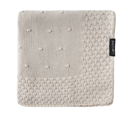 Soft All Season Bamboo Baby Blanket "Popcorn" - Beige - ScentiMelti Home Fragrance, Beauty & Gifts UK