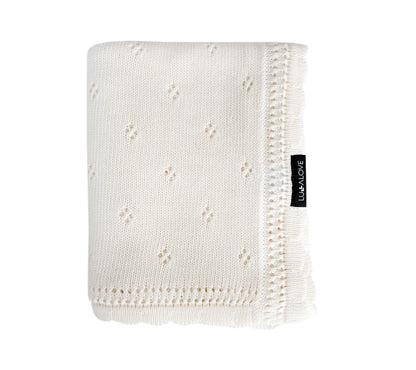 Soft cellular bamboo baby blanket - Coconut - Daisy - ScentiMelti Home Fragrance, Beauty & Gifts UK