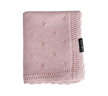 Soft cellular bamboo baby blanket - Powder Pink - Daisy - ScentiMelti Home Fragrance, Beauty & Gifts UK