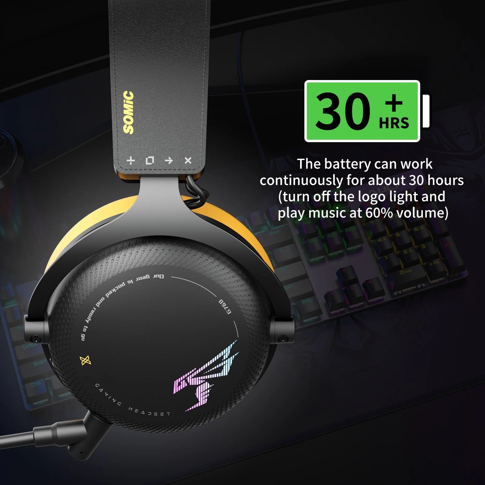 SOMiC G760 Wireless Gaming Headset - PC|PS4|PS5|XBOX - ScentiMelti Home Fragrance, Beauty & Gifts UK