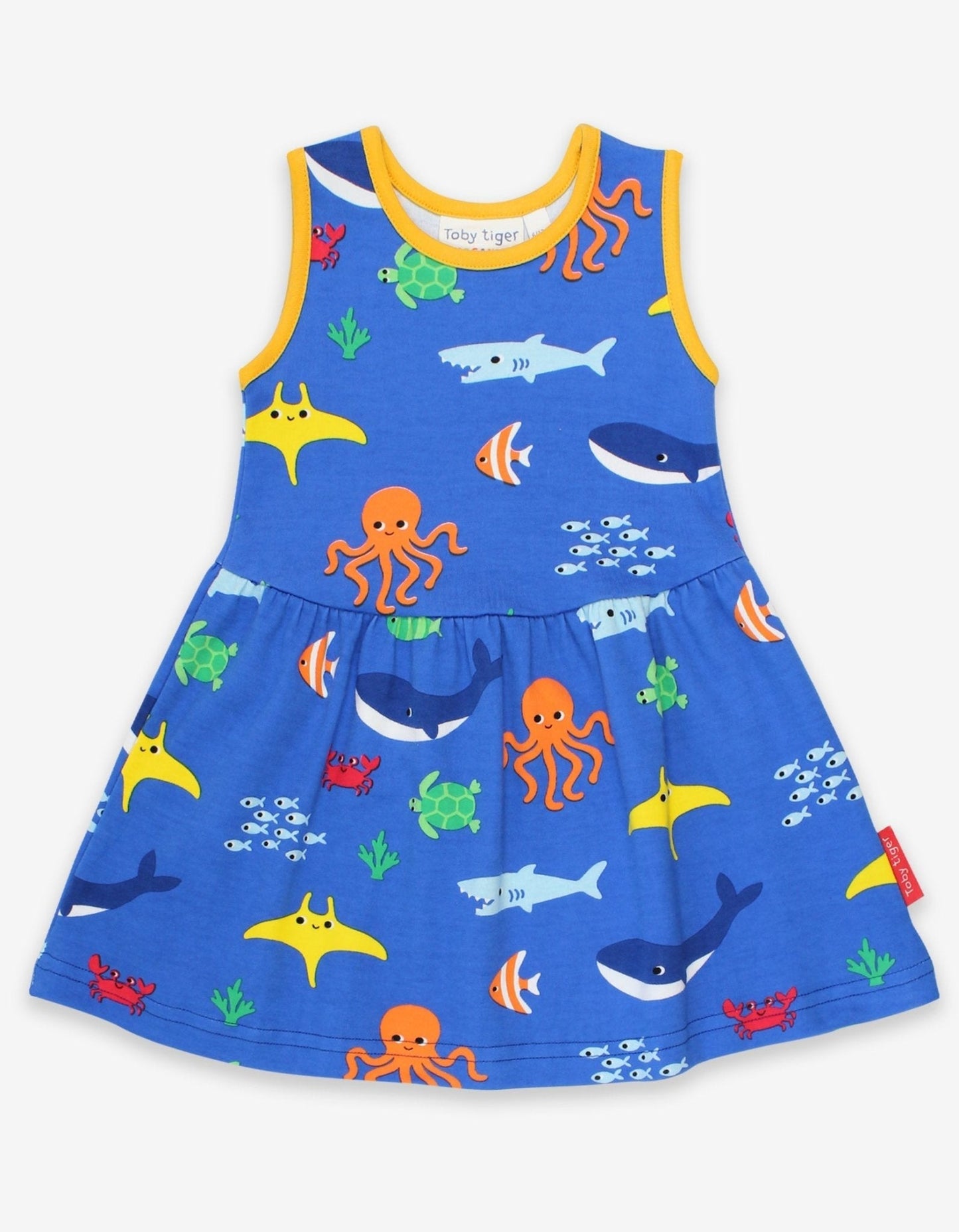 Organic Sealife Print Summer Dress