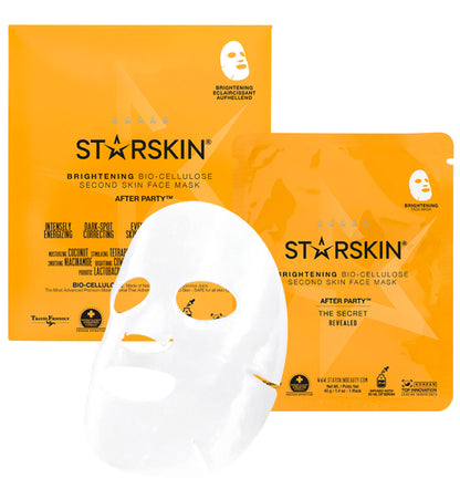 Starskin After Party - Brightening Coconut Bio-Cellulose Second Skin Face Mask - ScentiMelti Home Fragrance, Beauty & Gifts UK