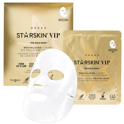 STARSKIN The Gold Mask™ VIP Revitalising Luxury Coconut Bio-Cellulose Second Skin Face Mask - ScentiMelti  STARSKIN The Gold Mask™ VIP Revitalising Luxury Coconut Bio-Cellulose Second Ski