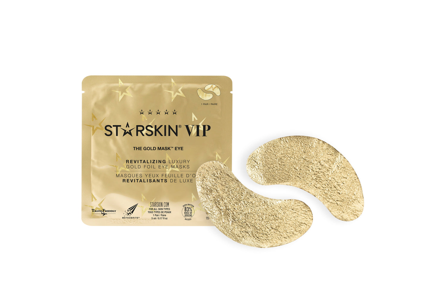 STARSKIN VIP THE GOLD MASK™ Eye Mask, Revitalizing Luxury Gold Foil Eye Mask