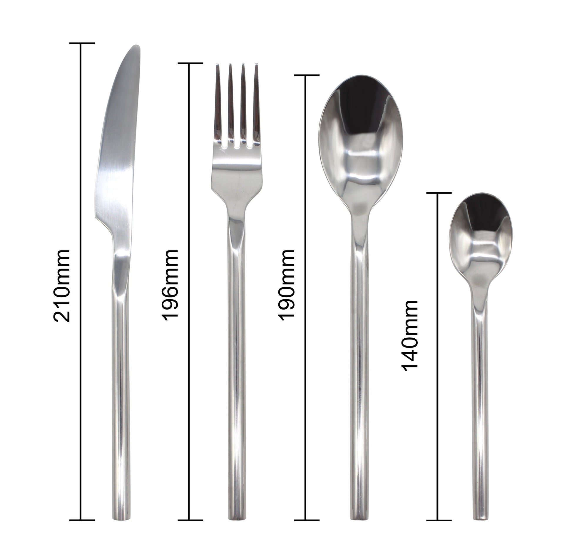 Cutlery Sets Stainless Steel Spoon Fork 16 24 32 Piece Set Solid Forged Steel Handle Bar Dishwasher Safe Glim&Glam - ScentiMelti Home Fragrance, Beauty & Gifts UK