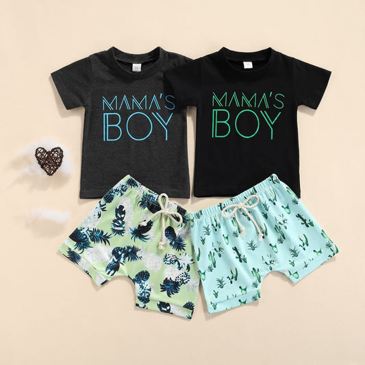 Summer Set for Newborn Boys: Letter Print T-Shirt + Shorts RoniCorn ScentiMelti Wax Melts