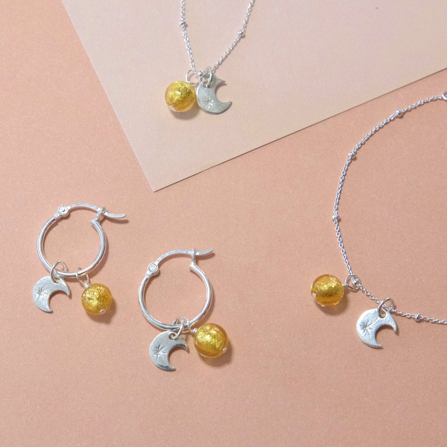 Sun and Moon Earrings - Sterling Silver Lezzeri ScentiMelti Wax Melts