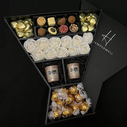 Lindt Lindor & Yankee Candle Signature Chocolate Bouquet With Ivory Roses - ScentiMelti  Lindt Lindor & Yankee Candle Signature Chocolate Bouquet With Ivory Roses