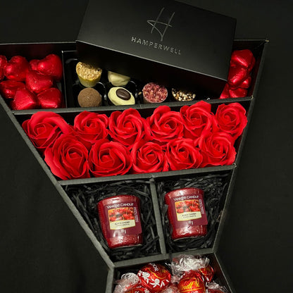 Lindt Lindor & Yankee Candle Signature Chocolate Bouquet With Red Roses - ScentiMelti  Lindt Lindor & Yankee Candle Signature Chocolate Bouquet With Red Roses