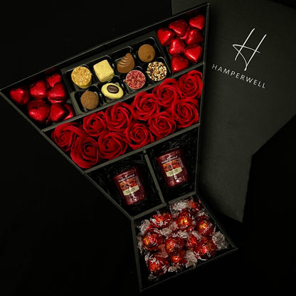 Lindt Lindor & Yankee Candle Signature Chocolate Bouquet With Red Roses - ScentiMelti  Lindt Lindor & Yankee Candle Signature Chocolate Bouquet With Red Roses