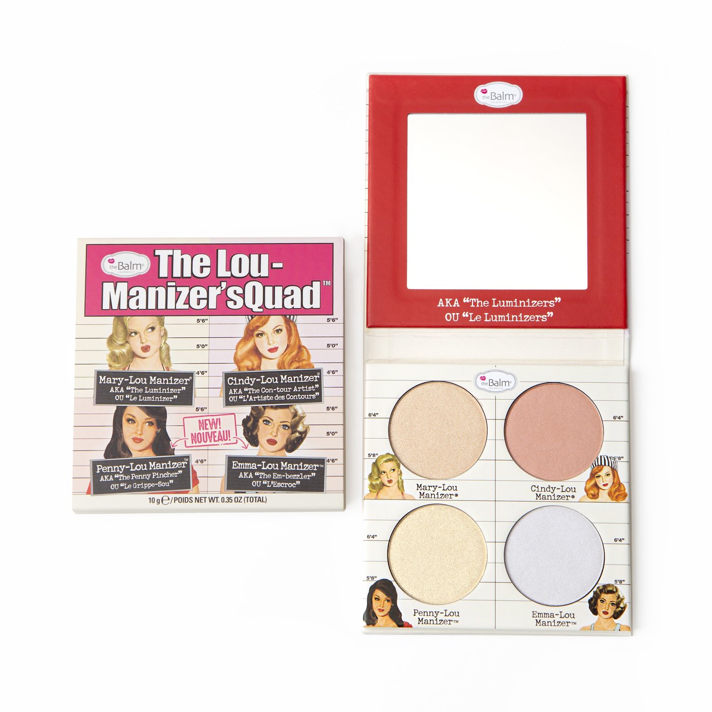 theBalm The Lou Manizers' Quad Highlighter Palette - ScentiMelti Home Fragrance, Beauty & Gifts UK