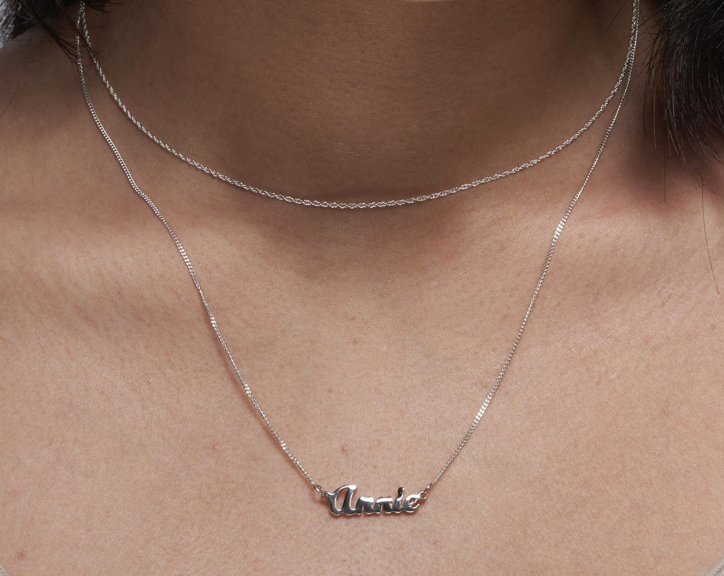 Personalised Name Necklace Fine Curb Chain Silver - ScentiMelti Home Fragrance, Beauty & Gifts UK