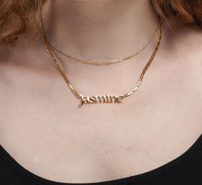 Personalised Name Necklace Anchor Mariner Chain Gold Vermeil - ScentiMelti Home Fragrance, Beauty & Gifts UK