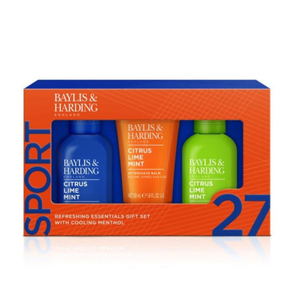 Baylis & Harding Citrus, Lime & Mint Men's Invigorating Shower Trio Gift Set - Vegan Friendly - ScentiMelti Home Fragrance, Beauty & Gifts UK